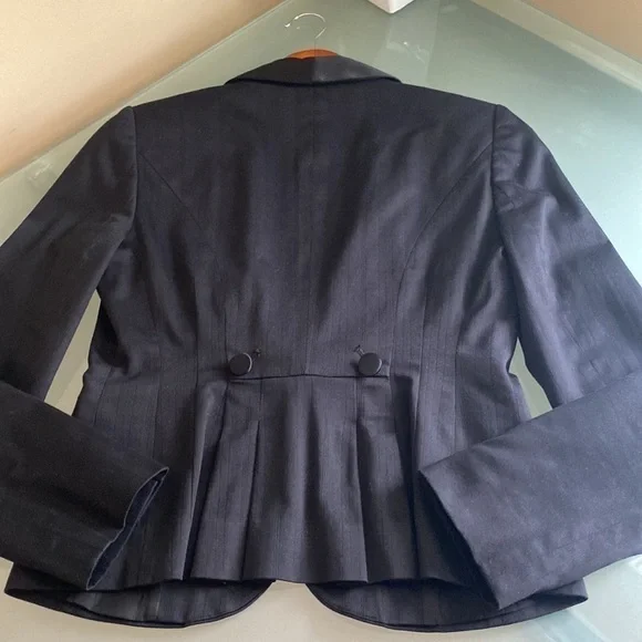Ann Taylor Blazer Ann Taylor Black Cotton Blazer with Stretch  Size 0P - Picture 5 of 6